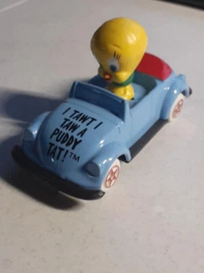 Vintage DARK BLUE Ertl Looney Tunes Tweety VW Beetle Bug Diecast Car VOLKSWAGEN - Picture 1 of 6