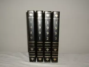 4 Encyclopedia Britannica Buch des Jahres World Data 1989,1991-3 gepolstertes Leder - Bild 1 von 5