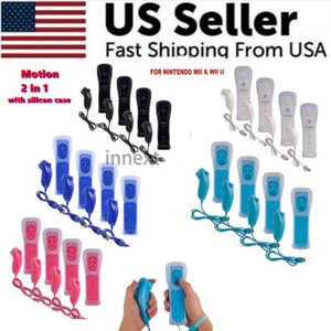 4PACK 2in1 Motion Plus Remote and Nunchuck Controllers for Wii & Wii U Wiimote - Picture 1 of 67