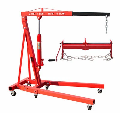 2000 KG Werkstattkran Kran Motorheber klappbar 2 t + Balancierer Motorheber Neu - Bild 1 von 4