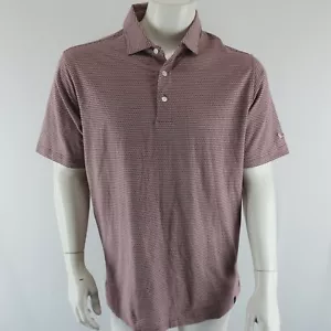 Onward Reserve Performance Short Sleeve Polo Shirt Mens M Allover Bear Print Red - Picture 1 of 10