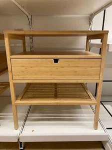 Ikea NORDKISA Nightstand, bamboo 23 5/8x15 3/4 " 004.307.45 - NEW - Picture 1 of 3