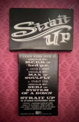 Vtg RARE PROMO Strait Up, SNOT tribute CASSETTE TAPE System of a Down KORN  etc - Image 1 of 2
