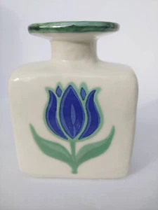 Nowy włoski wazon ceramiczny z tuńczyka z lat 50., kwiatowy design - Zdjęcie 1 z 10