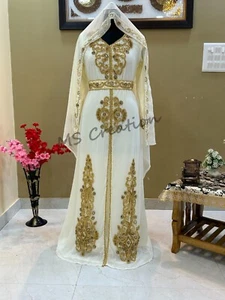Sale Marokkanisches Brautkleid Dubai Kaftan Abaya Kleid sehr ausgefallen langes Kleid Ms 01 - Bild 1 von 7
