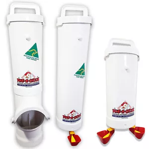 Chicken Feeder & Drinker Set + 2 Litre Drinker / Chook Waterer / Poultry Coop - Picture 1 of 10