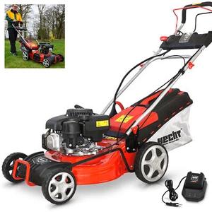 Benzin Rasenmäher Antrieb 46 cm Schnittbreite 3,7PS mit Elektrostart Mulch Mäher - Bild 1 von 13