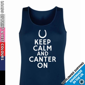 Damas Canter en Chaleco • Top sin mangas Horsey Pony Ecuestre Caballo Secreto Santa Regalo - Imagen 1 de 6