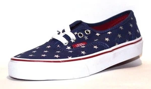 Vans Kids Authentic Skate Shoe, Color (Foil Stars) Red/Blue - Picture 1 of 9
