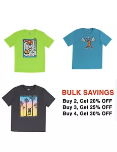 👕 Short Sleeve Graphic T-Shirts By Athletic Works Boys Back to School 2L - Picture 1 of 12