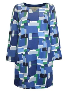 EX Seasalt Blue Francis Collage Blue Jay Zora Sweatshirt Tunic 12-24 RRP £65.95 - Picture 1 of 4