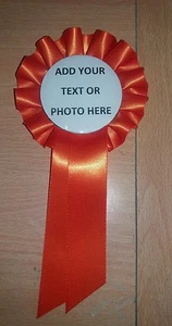 Personalised Rosette centre Dog Show birthday party event many colours of ribbon - Picture 1 of 1