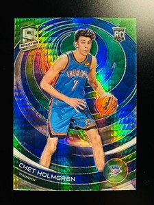 Chet Holmgren 2022-23 Panini Spectra Asia Tmall Hyper Green Prizm RC #199 OKC