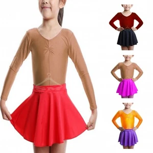 KINDER MÄDCHEN RUNDER TANZROCK KURZ TAP JAZZ BALLETT GYMNASTIK SKATING TUTU PE - Bild 1 von 5