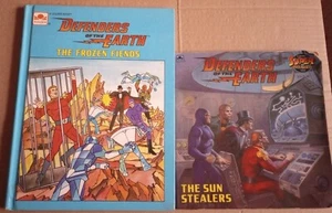 Lotto libri d'oro Defenders Of The Earth 1986 The Frozen Fiends Sun Stealers vintage - Foto 1 di 13