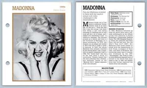 Madonna - 1990's Atlas Editions Movie Star Card - Picture 1 of 1