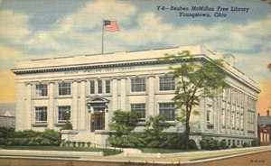 Postal de Reuben McMillan Free Library Youngstown Ohio 1951 - Imagen 1 de 2