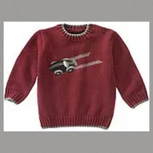 Neu mit Etikett 3-6 Gymboree "TURBO CHARGE" Baumwolle burgunderrot/grau Rennwagen Pullover PULLOVER - Bild 1 von 2