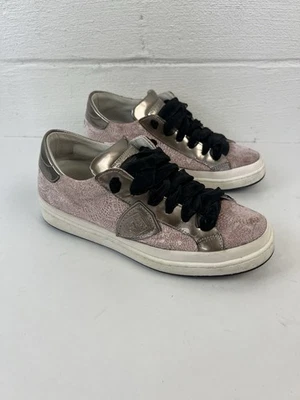 Женские кроссовки Philippe модель размер 38 США 7,5/8 розовый бархат на шнуровке - Изображение 1 из 4