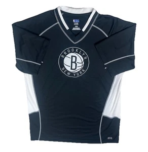 Brooklyn Nets Shirt Mens Sz Large Black Short Sleeve NBA TX3 Cool New York - Picture 1 of 5