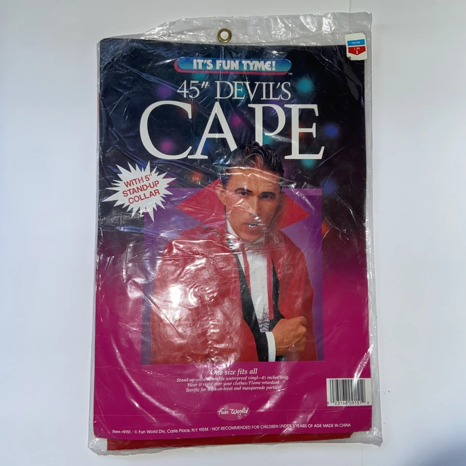FF 205j0 Wear Fun World Halloween Costume Vamp Cape Collar 023168091512