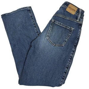 Pantalones de mezclilla Hollister para mujer tiro ultra alto papá 25S azul vintage elásticos años 90 grunge - Imagen 1 de 16