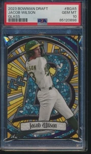 JACOB WILSON 2023 Bowman Chrome Draft STAINED GLASS Rookie PSA 10! - Picture 1 of 2