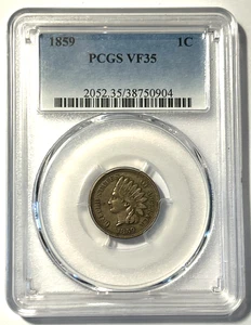 1859 Indian Head Cent VF35 PCGS - Picture 1 of 4