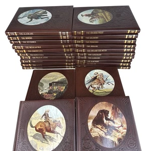 Vtg Time Life “The Old West” 24 Of 26 Volumes Leatherette Book Set Illustrated - Picture 1 of 24
