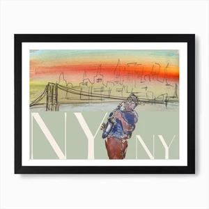 New York New York Jazz Music EEUU A Framed Wall Art Poster Canvas Print Picture - Picture 1 of 4