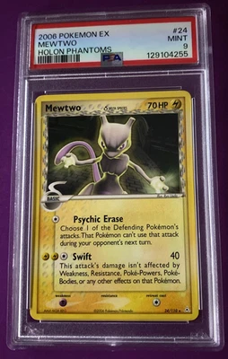 2006 POKEMON EX HOLON PHANTOMS #24 MEWTWO PSA 9 - Image 1 of 2