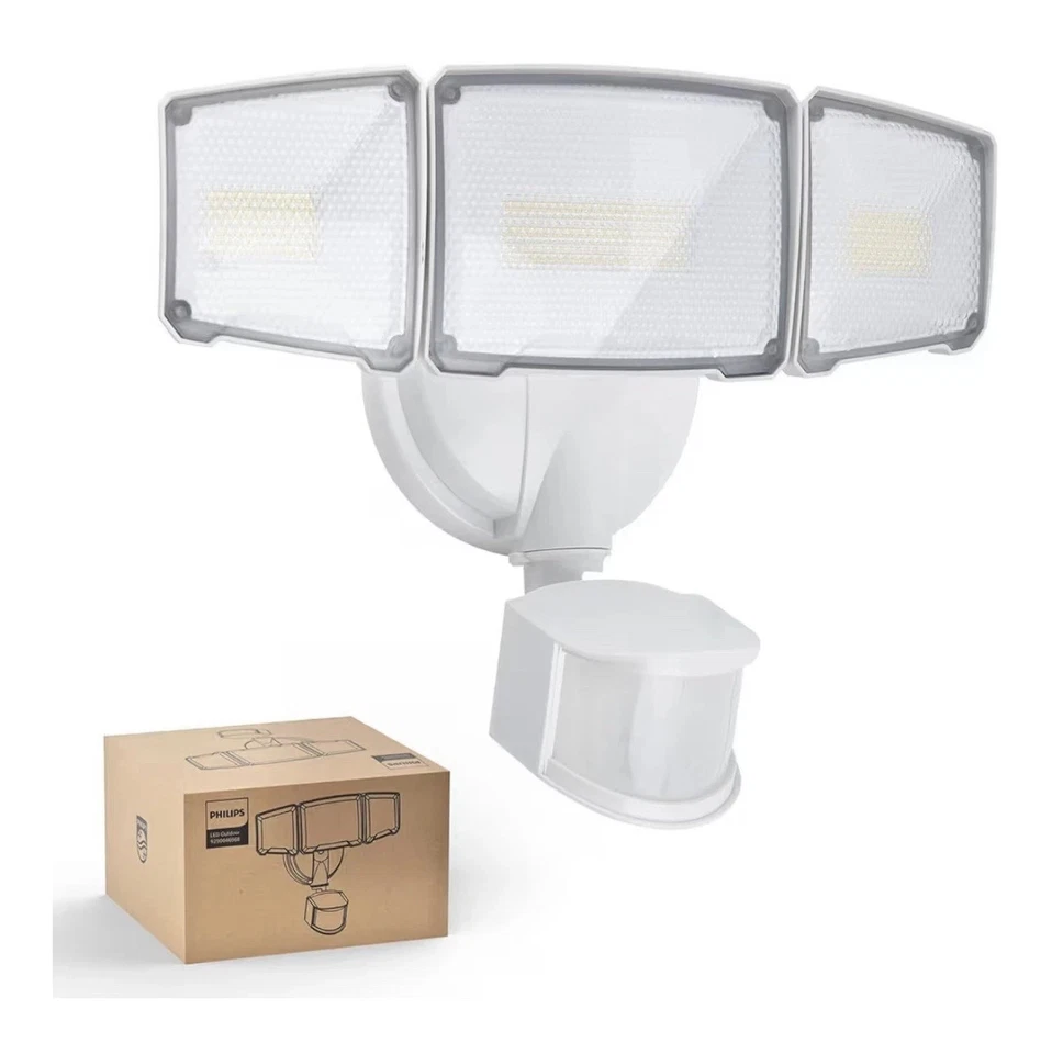 Philips 72W 7400LM LED Luces de Seguridad Sensor de Movimiento PIR Exterior, 5000K Nuevo en Caja Foto 1 de 1