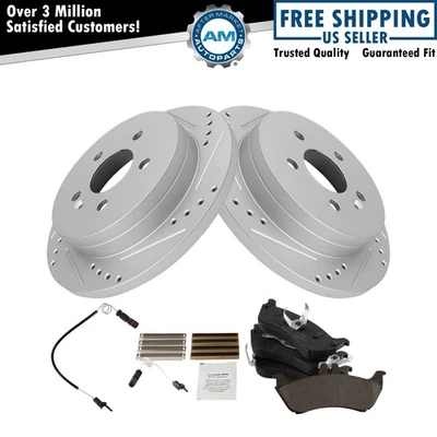 Pastilla de freno trasera metálica y rotor de rendimiento para Mercedes ML320 ML350 Foto 1 de 4