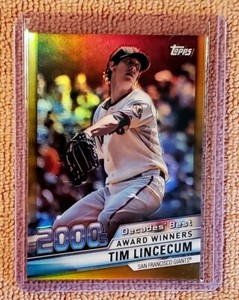 Tim Lincecum 2020 Topps SP Decades' Best Gold Refractor #d /50 - Giants 🔥