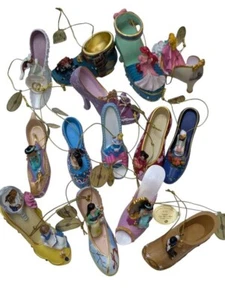 Lot of 14 Bradford Exchange Disney "once upon a slipper" princess ornaments - Picture 1 of 4