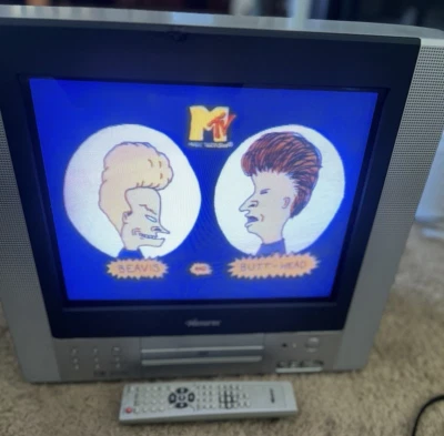 Vintage Memorex CRT Television DVD Combo w Remote Flat Screen Gaming Tv VIDEO - Imagem 1 de 4