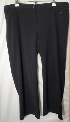 Studio 1940 Womens Wide Leg Stretch Black Casual Pants Size 4S Short Melissa  - Image 1 of 4