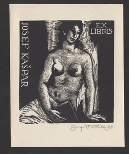 SU)566,EXLIBRIS,EX LIBRIS, Bookplate, Josef Hodek, Erotik / erotic - Bild 1 von 1