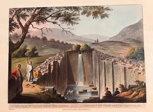 Luigi Mayer .Fountain of Siloe Jerusalem .Original aquatint ,London 1810 - Bild 1 von 1