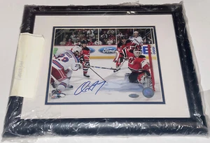CHRIS DRURY SIGNED 13x16 FRAMED PHOTO GOAL vs NJ DEVILS w/STEINER COA IRREGULAR* - Picture 1 of 3
