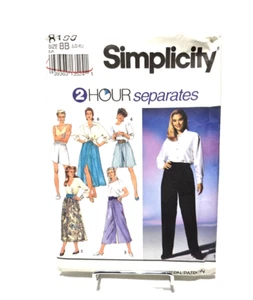 Vtg Simplicity 2 Hour Separates #8189 Sz L-XL Skirt Pants Shorts Skirt Uncut FF - Picture 1 of 5