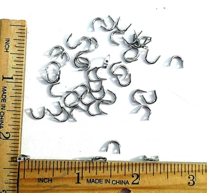 New 50ct Nickel #3 Spinnerbait CLEVISES for hanging blades on wire frames Clevis - Picture 1 of 5