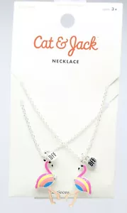 Nuevo Juego de Collares Flamenco Rosa BFF Best Friend Nuevo con Etiquetas #N0010 - Imagen 1 de 1