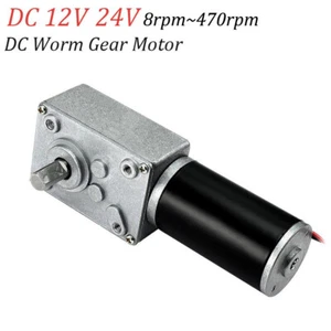 Riduttore Velocità Potenza Elettrica DC 12V 24V Cambio Motore Turbina Verme 8-470Rpm - Foto 1 di 10
