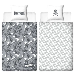 Fortnite Bettwäsche Grey 100% Baumwolle Linon / Renforcé 135x200 cm 80x80 cm - Bild 1 von 7