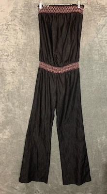 Vavavoom Women Y2K Bratz Barbie Flare Leg Sleeveless Denim Jumpsuit USA Made L - Image 1 of 4