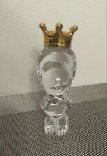Baccarat × Peanuts Crown Snoopy Figurine Crystal King Gold UFS 12cm Used