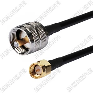 3FT RG58 UHF PL-259 Male Plug to SMA Male RF Pigtail Cable For Wifi Antenna 1M - Picture 1 of 3
