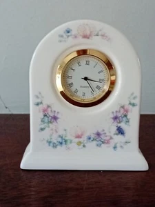 Wedgwood Clock, ANGELA Design. 8cm Tall, Good Working Condition.