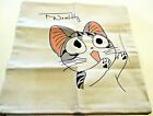 Square Cotton Canvas Fabric Cartoon Cat Pillow Cover 17.5" x 17.5" NEW (#10)